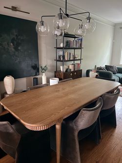 CB2 Providence 90" Rectangular Cerused Oak Dining Table