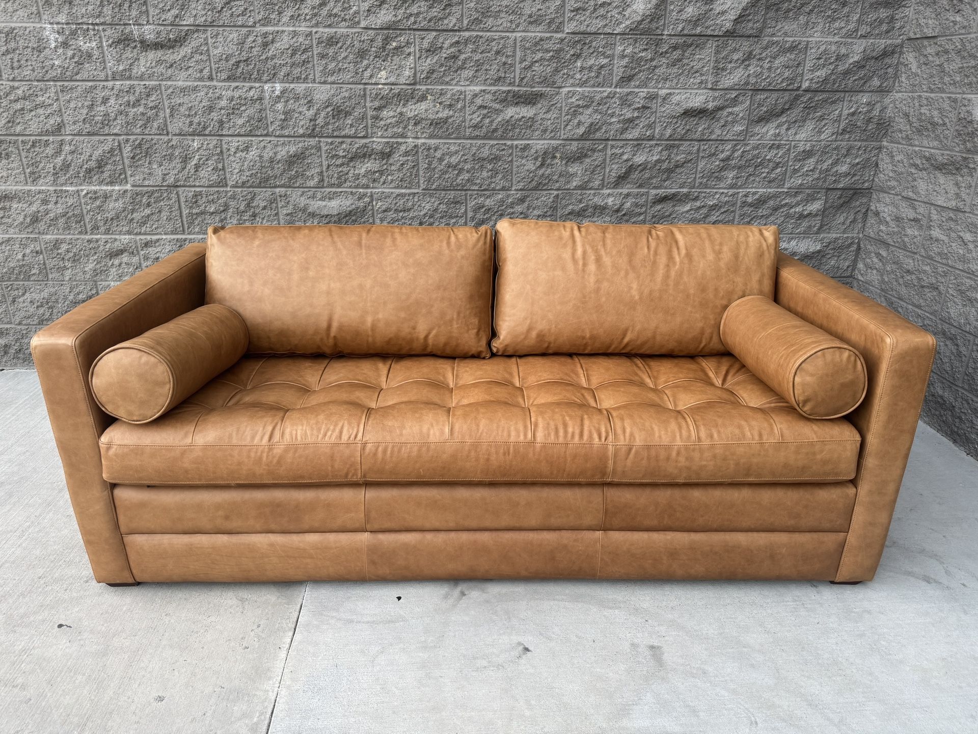Leather Sleeper Sofa