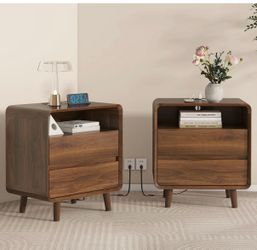 Angela Walnut Night Stands