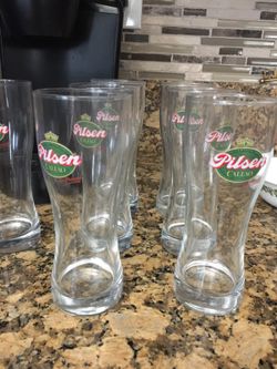 Pilsen beer glasses