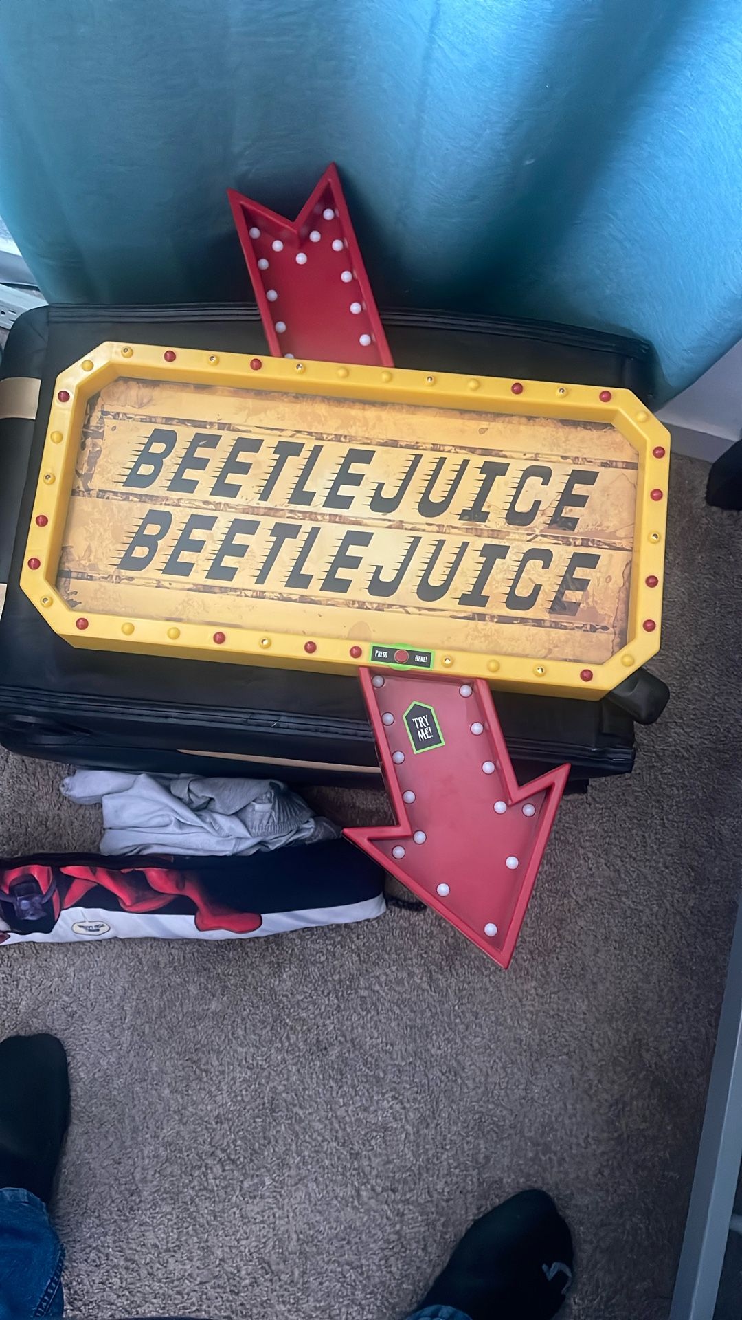 Halloween Decor Beetle Juice Sign
