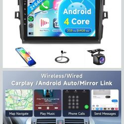 2G 64G Car Radio Stereo for Toyota Corolla 2009-2013, Rimoody Android 13 Wireless Carplay and Android auto 9’’ Touch Screen Bluetooth FM HiFi GPS WiFi