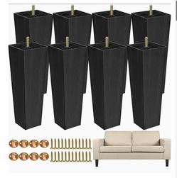 Plastic Furniture Legs, 8 Pcs, 8”