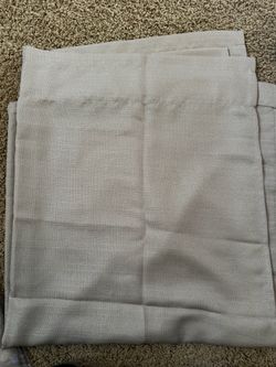 Light Gray Linen-Look Curtain Panels