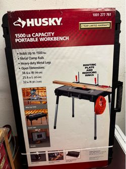 Husky 1500 LB Capacity Portable Jobsite Workbench