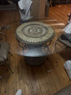 Glass Kitchen Table 4 Chairs