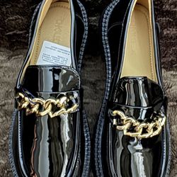 Black Patent Leather Loafers For Women 