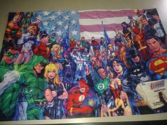 New super hero pillow case. 9.00$ paid 18.00 on line. New. Soft material.