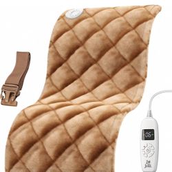 BOB AND BRAD Weighted Heating Pad with Far Infrared Therapy, FSA Eligible Electric Heating Pad for Back Neck Shoulders Pain Relief, Gift for Women Men