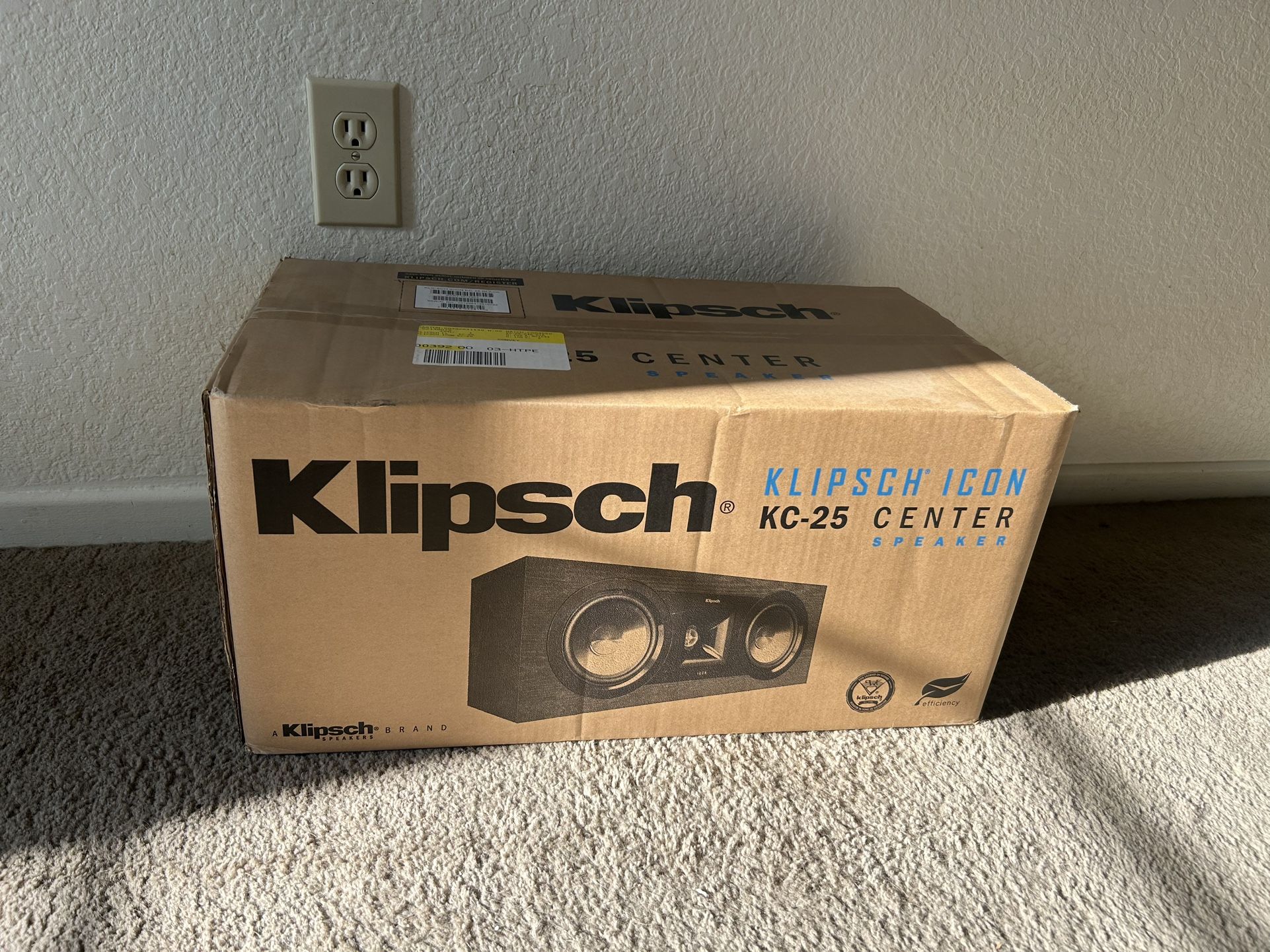 Klipsch KC-25 Icon 5-1/4 Inch Center Speaker Black Ash Brand New