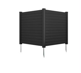 48" W X 48" H Air Conditioner Fence Privacy Screen with Metal Stakes, Outdoor Trash Can Enclosure, Vinyl Pool Equipment Enclosure AB38