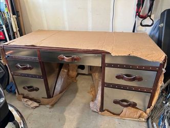 Luxury Desk Brushed Steel