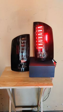 Full LED Tail Light Assembly for Dodge Ram 1500 Black Smoked 2002-2006 RAM