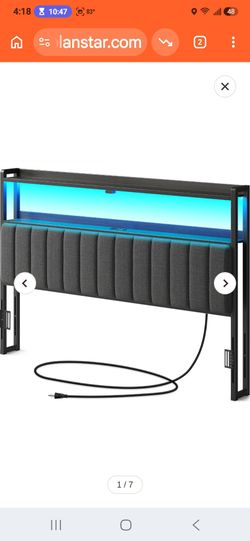 New! King Headboard with LED lights