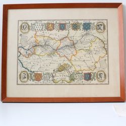 Framed vintage “Carte des Vins de Loire” French wine map