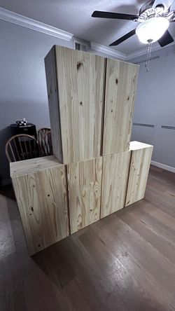 IKEA IVAR Solid Pine Cabinets – Set of 3