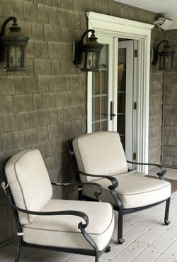 Outdoor Metal Patio Chairs - Set of 2