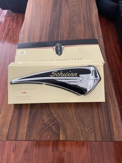 1996 Schwinn Cruiser Black Phantom Horn Tank NEW W/ Collectible Box For 1950s Schwinns