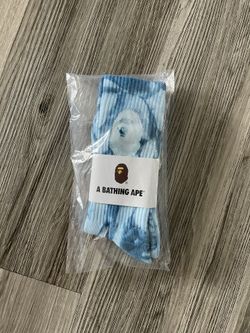Bape Blue Tie Dye Sock