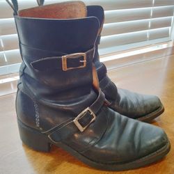 Women's Harley Davidson Black Leather Riding Boots 