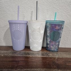 LOT of 3 Starbucks 16 Ounce Cups