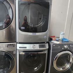 MAYTAG STEAM WASHER AND ELECTRIC DRYER WITH WARRANTY 