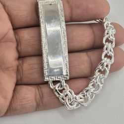 925 Sterling Silver Chino Link ID Bracelet 