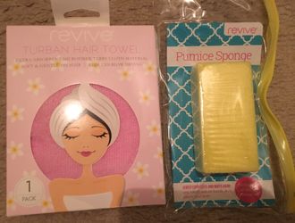 Beauty Set Sale! New! Revive Turban Hair Towel & Pumice Sponge