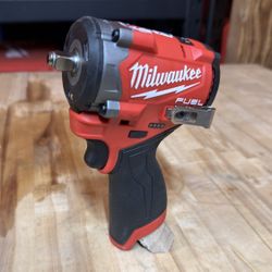 Milwaukee M12 FUEL 12V Lithium-Ion Brushless Cordless Stubby 3/8 in. Impact Wrench (Tool-Only