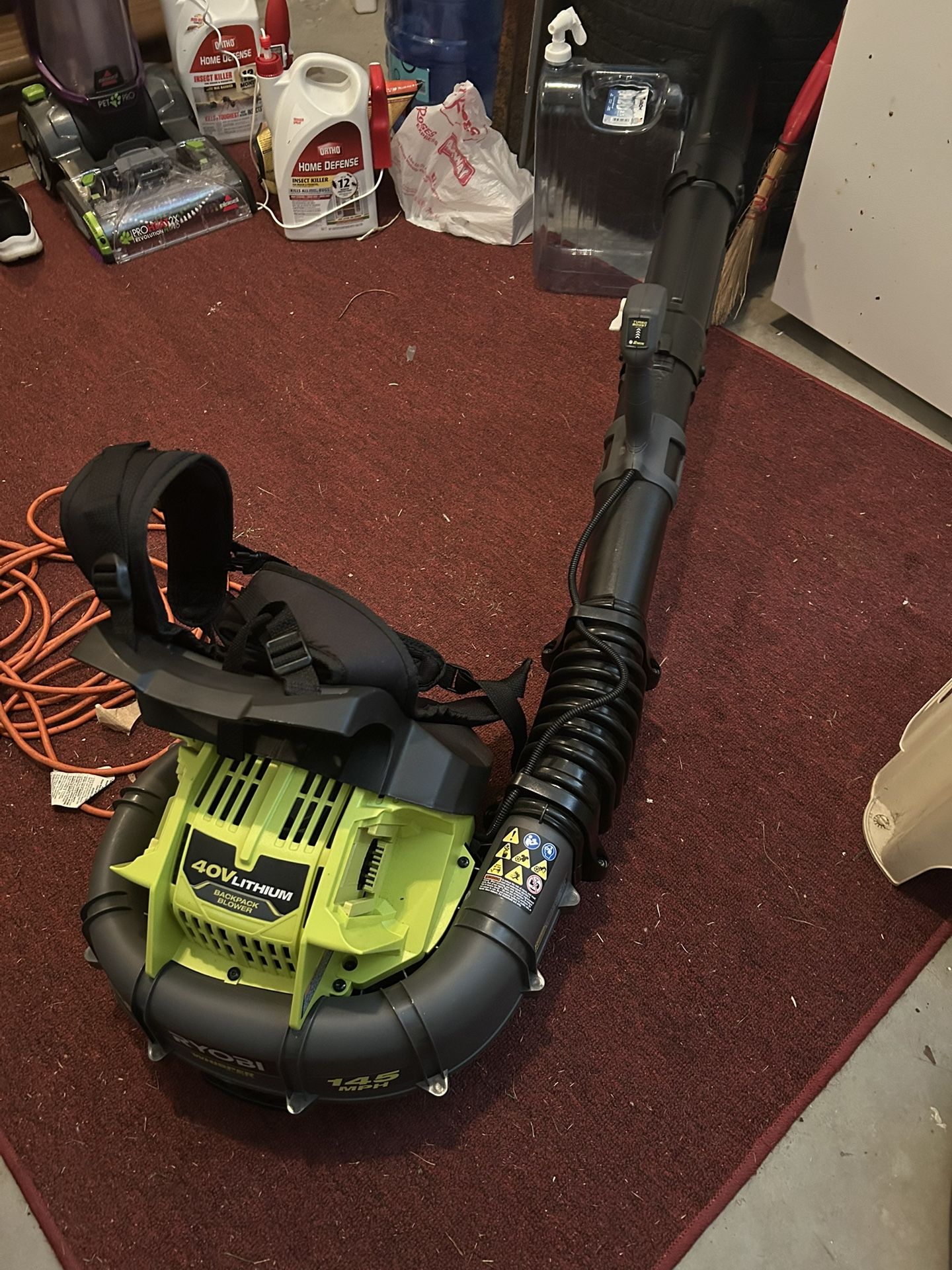 New Ryobi 40V battery Operated Backpack Blower 