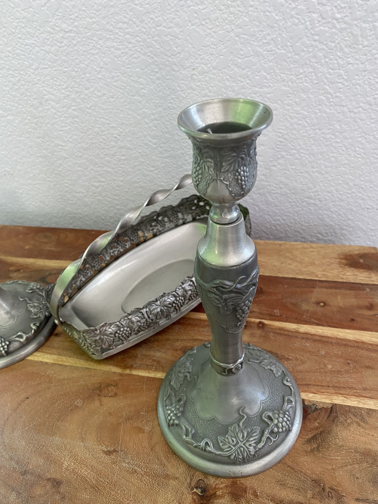 Vintage Peter Pewter Candle Holder