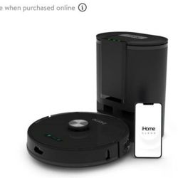 iHome AutoVac Nova Self Empty Robot Vacuum and Mop, Laser and HomeMap Navigation, Alexa/Google and App Control