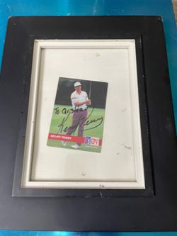 Signed KENEDY PERRY PGA Golf Card – Framed – Autographed – Collector's Item