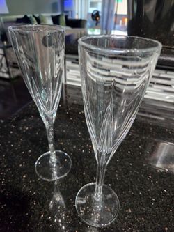 12 Champaign Flutes or 2 Sets of Six