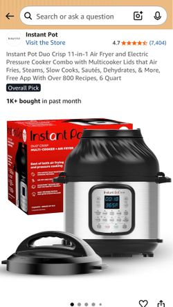 Instant Pot Duo Crisp 11-in-1 Air Fryer & Pressure Cooker – 6 Qt – Excellent Condition