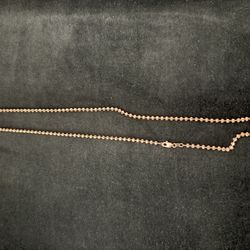 10K GOLD SOLID ORO CHAIN ROSE 