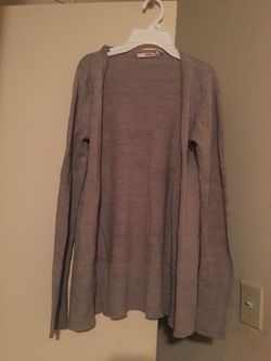 Bongo Grey cardigan sweater size Lg..