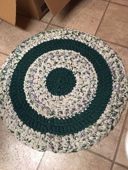 Homemade round braided rug 38” $7