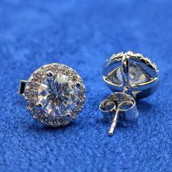 Moissanite Earrings - 2.0 Carat - Passes Diamond Tester