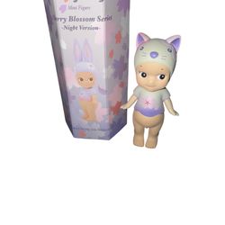 Sonny Angel Cherry Blossom Series Night Version Calico Cat Mini Figure #sonny #angel