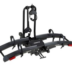 Hitch Bicycle Car Rack - Cars SUVs Bike Rack for 2 E-Bikes with 2-Inch Receiver Insert Electric Bike Carrier with 130 lbs Capacity, Fits 20'' to 29'' 