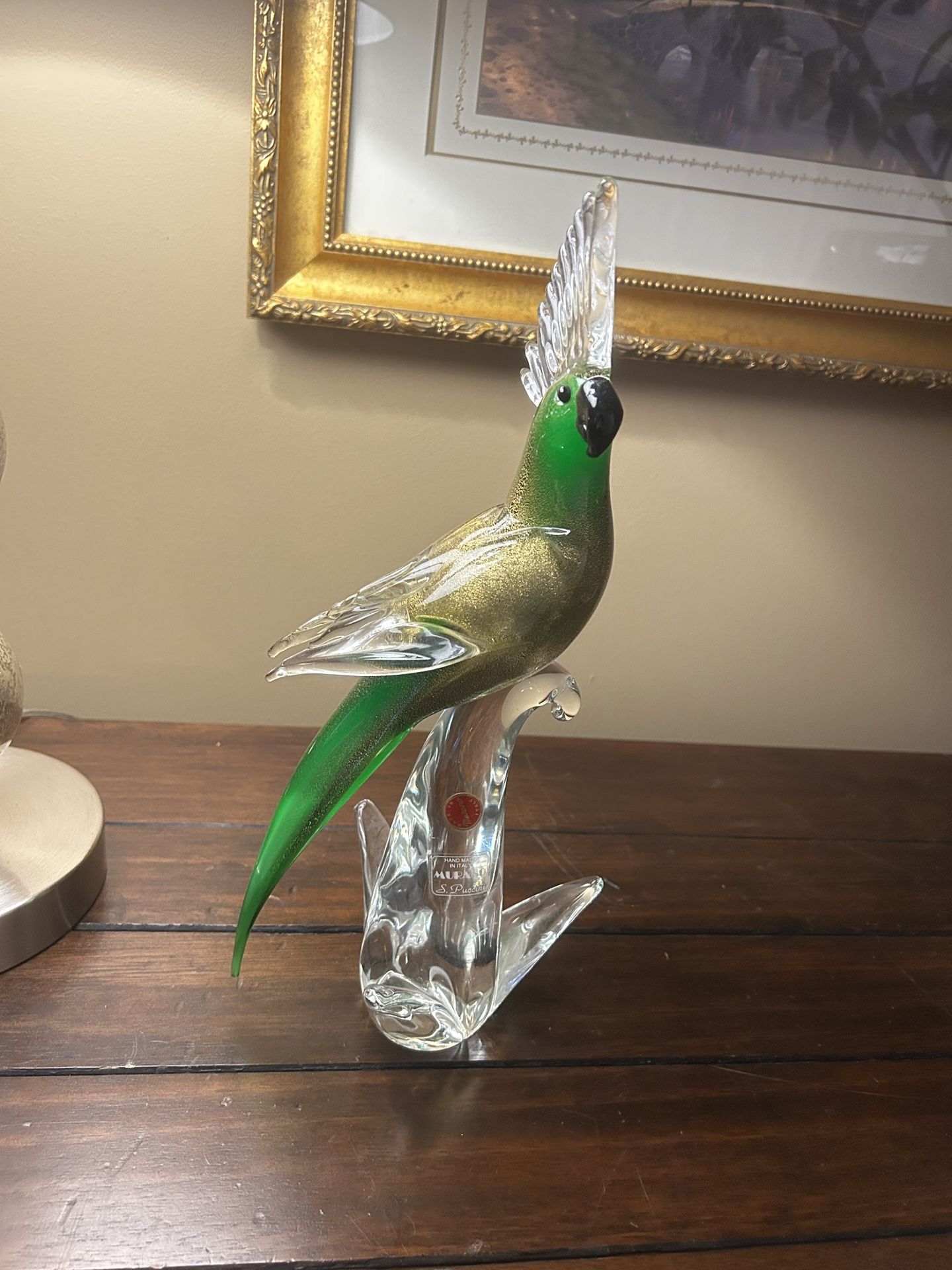 Vintage Murano Glass Parrot