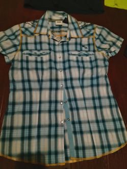 Harley-Davidson Plaid Short Sleeve Button-Up Shirt $10.00