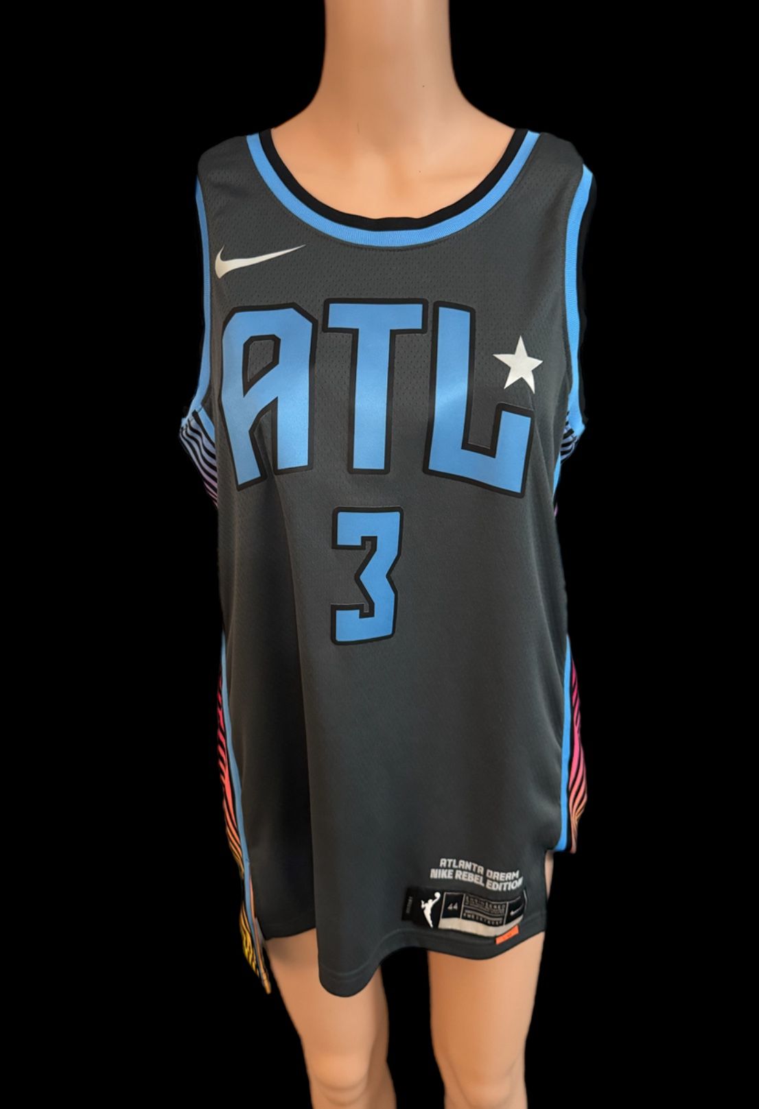 Nike Chennedy Carter Atlanta Dream #3 WNBA Rebel Jersey Medium