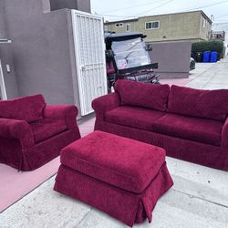 Living Room Set (Couch, Chair, Ottoman)
