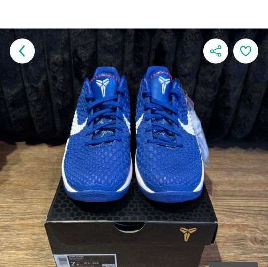 Nike Kobe 6  Dodger  Size 7 Y