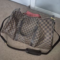 Louis Vuitton Dufflebag Brown Straps Travel Bag