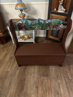 Amish Hand Painted Storage Bench