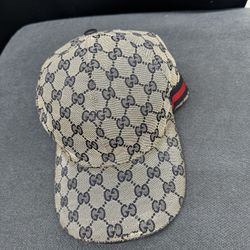 Authentic Gucci Hat Gray/Blue