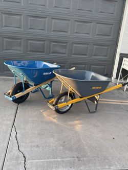 Wheel Barrows (Jackson 6 cu. ft. Wheelbarrow for $130) (True Temper 6 cu. ft. For $100)